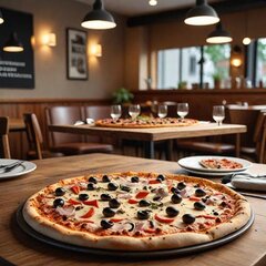 Где можно будет приобрести вкусную пиццу с мясом?